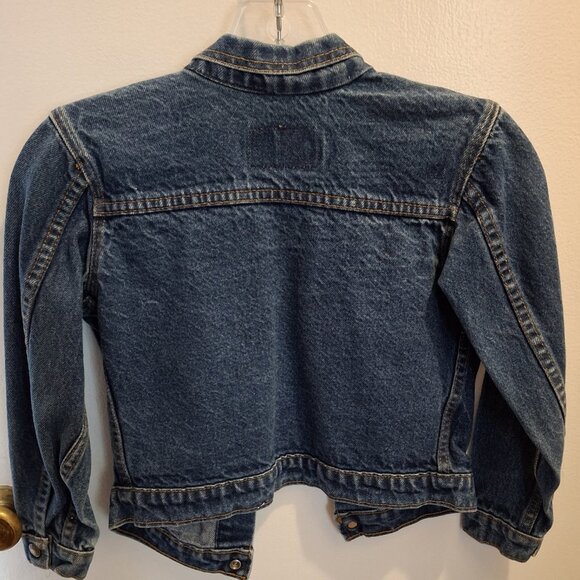 LITTLE GIRLS LEVI JEAN JACKET SIZE 7 IN GREAT CONDITION NO STAINS - Picture 2 of 4